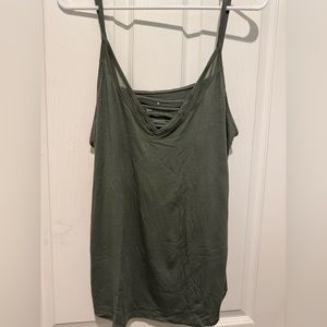 Green v neck American eagle tank